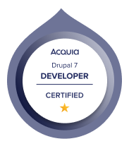 Acquia Drupal 7 Certified Developer logo