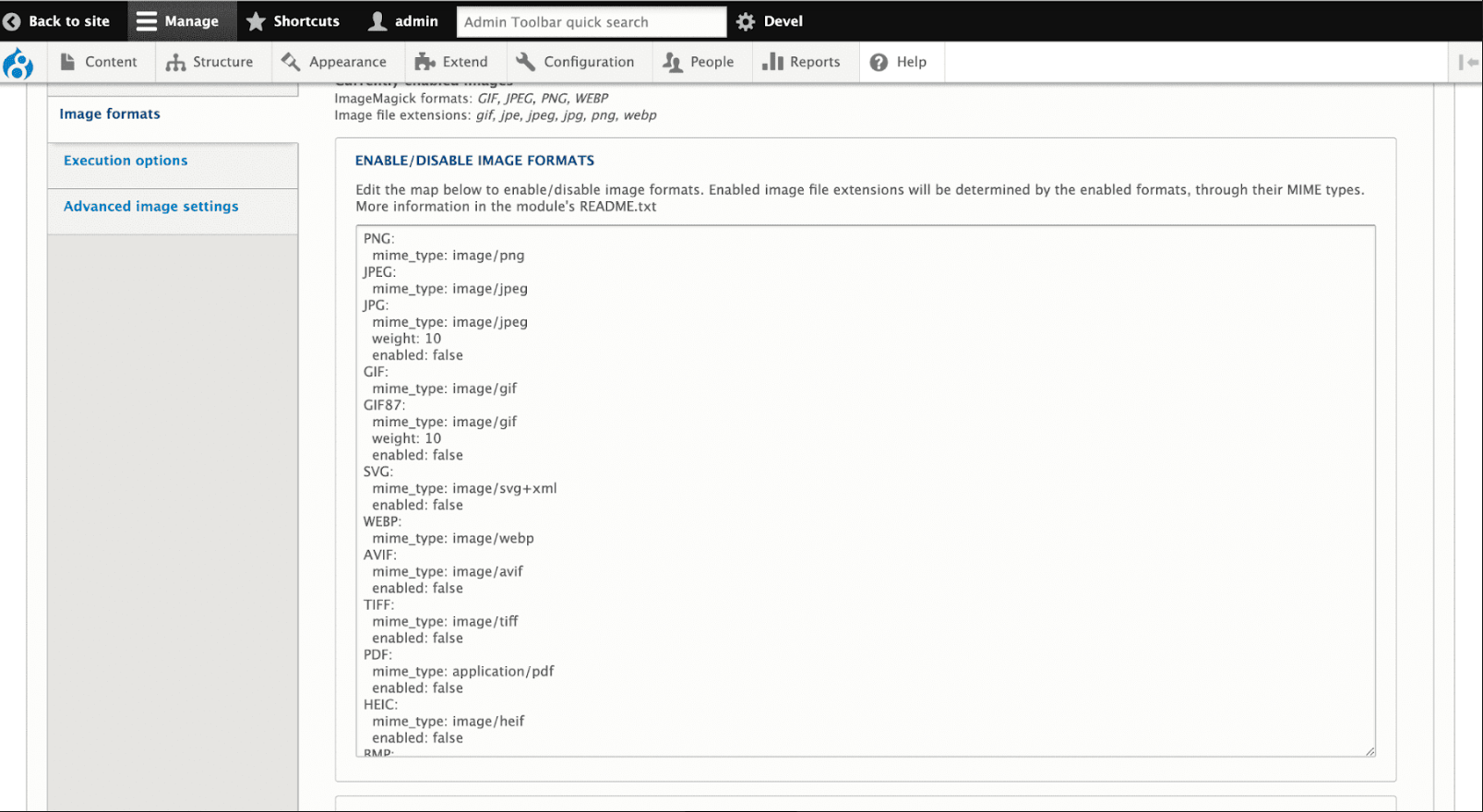 image formats page